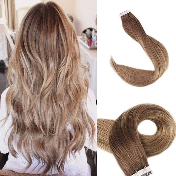 ✨ 3 18” #10 #14 HUMAN HAIR TAPE INS *NWT* main image 6